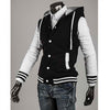 Mens Slim Fit Baseball Jacket Varsity Hoodies